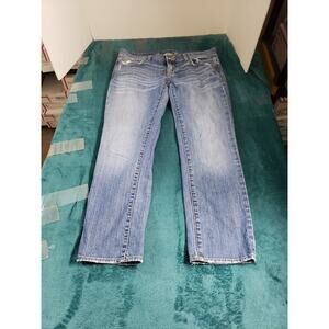 American Eagle Jeans Size 6 Womens Blue Stretch Pants Mid Rise Artist Cropped